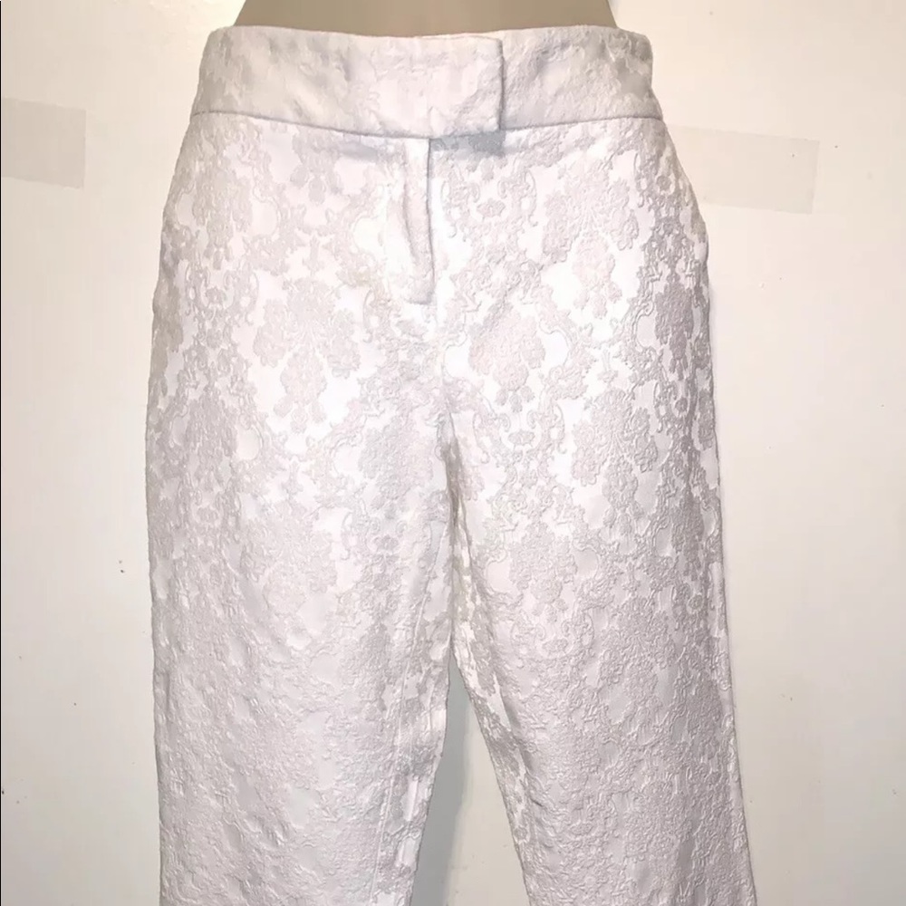 Shelli Segal white Lace Laundry Pants sz 6